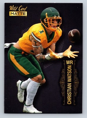 2022 Wild Card Matte Christian Watson #MB-16 Black North Dakota State Bison