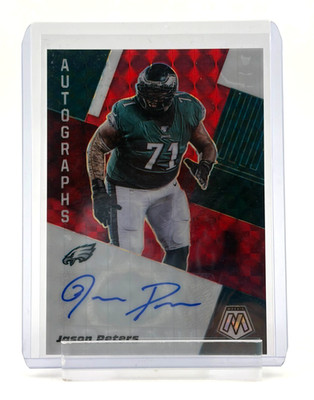 2020 Panini Mosaic Jason Peters Auto Red Philadelphia Eagles