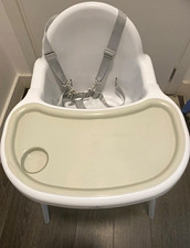 Ingenuity SmartClean Trio Elite High Chair, Removable Tray, White/Beige