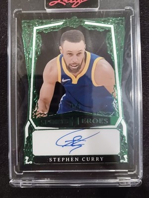 2025 Leaf Sports Heroes Green Stephen Curry Auto 4/5 Golden State Warriors