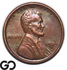 1924-S Lincoln Cent Wheat Penny, Semi-Key Date, Choice AU++