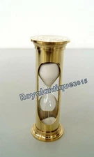 Mini Brass Sand Timer Hourglass Antique Maritime Kitchen Game Play Desktop Décor