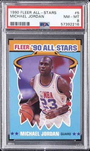1990 FLEER ALL-STARS #5 MICHAEL JORDAN PSA 8