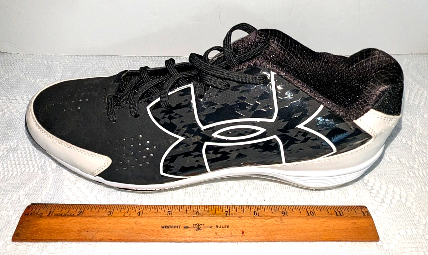 Under Armour Mens Baseball Metal Cleats MLB Authentic Collection Black White 13 thumbnail 4