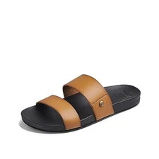 CJ2827 REEF WOMEN'S, CUSHION VISTA SLIDE, SIZE WOMEN 8 (JP W25) - COGNAC BLACK