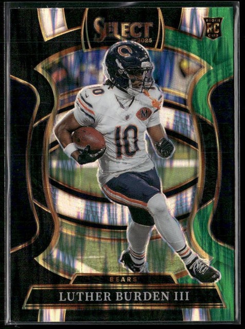 2025 Panini Select #72 Luther Burden III Black and Green Prizm Shock