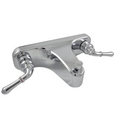 8 Inch Chrome Mobile Home Faucet Two Handle Off Set Tub Shower with Diverter