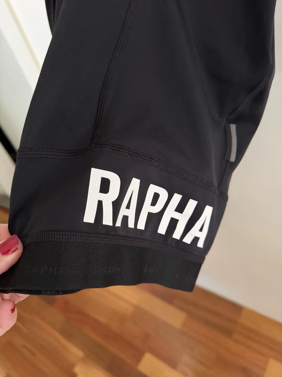 Rapha Pro Team womens Cycling Bib Shorts XL Black White Padded like new