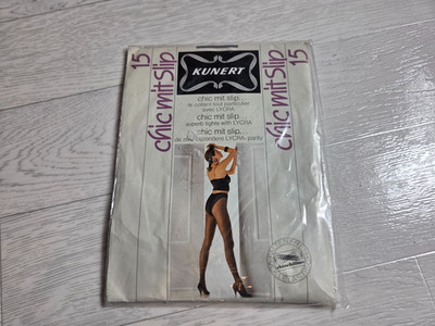 Vintage Feinstrumpfhose Kunert Chic mit Slip 15DEN Größe 36-38 Farbe: Radium