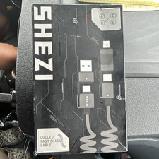 SHEZI Coiled 4-in-1 Fast Charge USB-A to USB-C/Micro-USB Cable 5ft