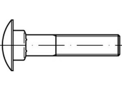100 x Flachrundschrauben mit Vierkantansatz DIN 603 A 4 M 8 x 100 A 4, CAB FASTE