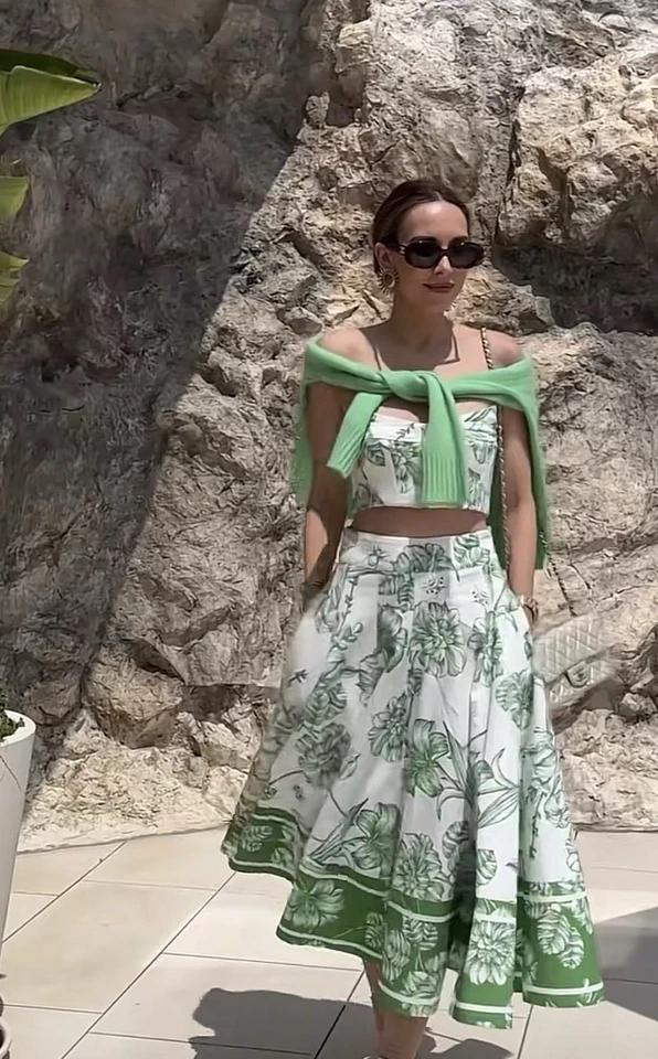 Leo Lin Chelsey Bustier 14AU 10US Harmony Floral Print Garden Party White BNWT - Image 3 of 4