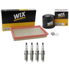 Wix Engine Air Oil Filters & NGK 4 Platinum Spark Plugs Kit for Forester 2.5L H4
