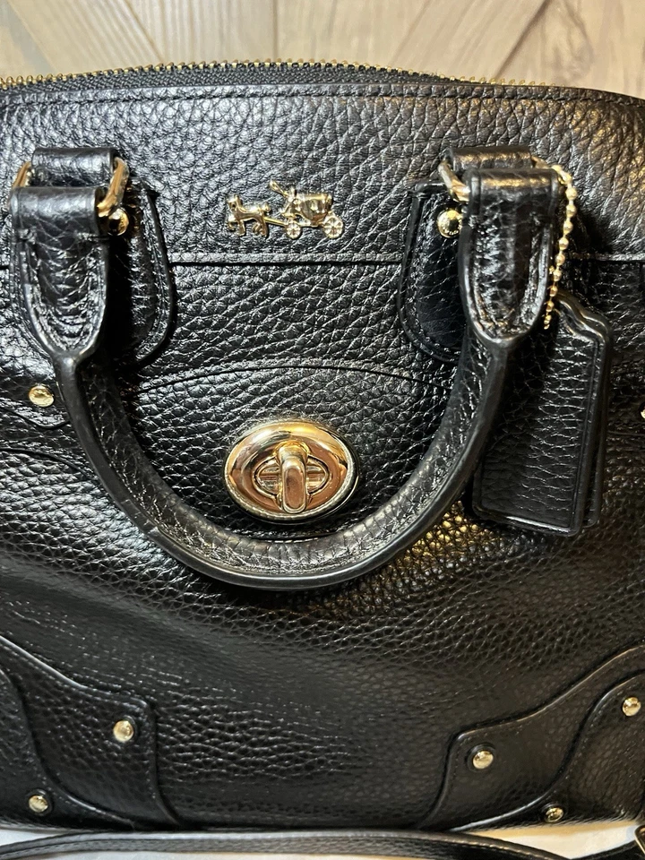 Coach Ryder Satchel 33 Handbag Black Leather - Image 2 of 4