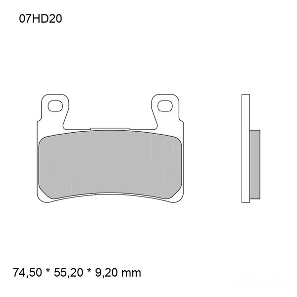 BremsbeläGe Vorne Brembo 07HD20SA Passend FüR Hyosung GD 250 R I Bj. 2015-2017-image