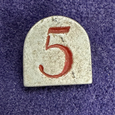 Antique Slot Machine Parts - Mills HORSE HEAD BONUS 5 Cent Denominator Badge
