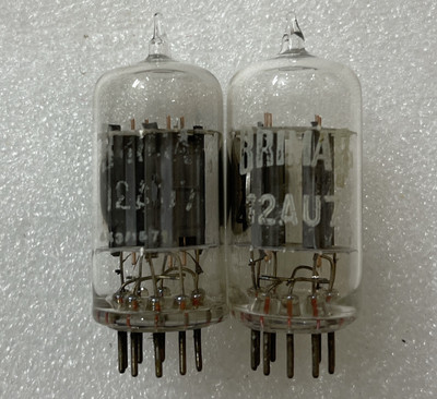 Brimar 12AU7 CV4003 CV491 ECC82 Clear Top O Getter Copper Rods
