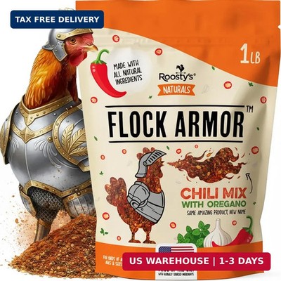 Roosty's Naturals Flock Armor - 16 Ounce (Pack of 1), Orange and white