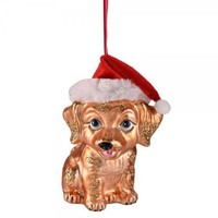 Gift Company [W0526] HäNger Hund Mit WeihnachtsmüTze, Braun