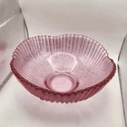 Blenko Glass Flower Petal Bowl Rose Pink 1960’s *See Description*