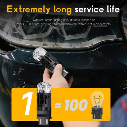 XWQHJW 4157 3156 3157 LED Turn Signal Light Bulbs CANBUS Anti Hyper Flash Amber - Bild 7 von 8