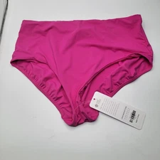 NWT CRZ Yoga Women’s Swim Bottoms Size 12 Pink High Waist Bikini Brief