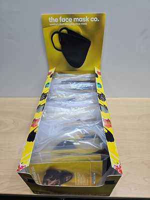 60 Cloth Face Mask Washable, Reusable, Breathable Face Covering Retail Display