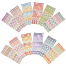 12 Fogli Adesivi Cancelleria Vintage Washi Adesivi Decorativi Colorati Decalcomanie