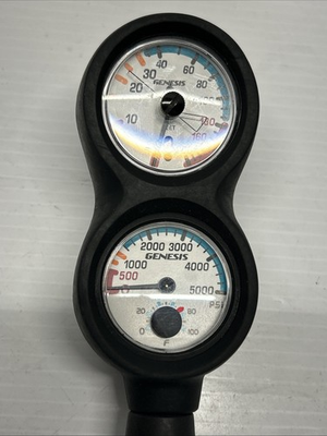 #ad Genesis Scuba Double Gauge Console. Pressure And Depth. Tested And Working. $46.88