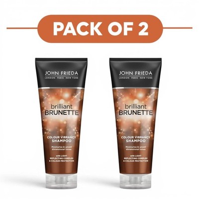 John Frieda Brilliant Brunette Colour Vibrancy Shampoo 250ml 2er Pack