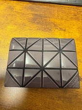 BAO BAO Issey Miyake Gray Bifold Card Holder Wallet - PREOWNED, EXCELLENT