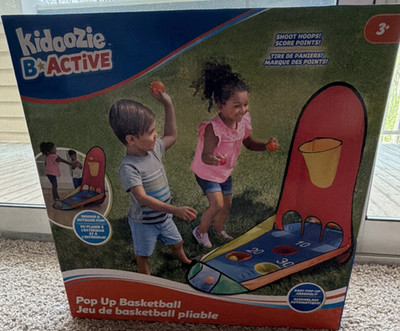 Kidoozie B*Active Pop Up Basketball Game for Kids, Includes 6 Balls