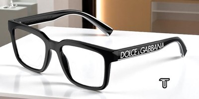 DOLCE & GABBANA DG5101 501 Black Demo Lens 52 mm Men's Eyeglasses