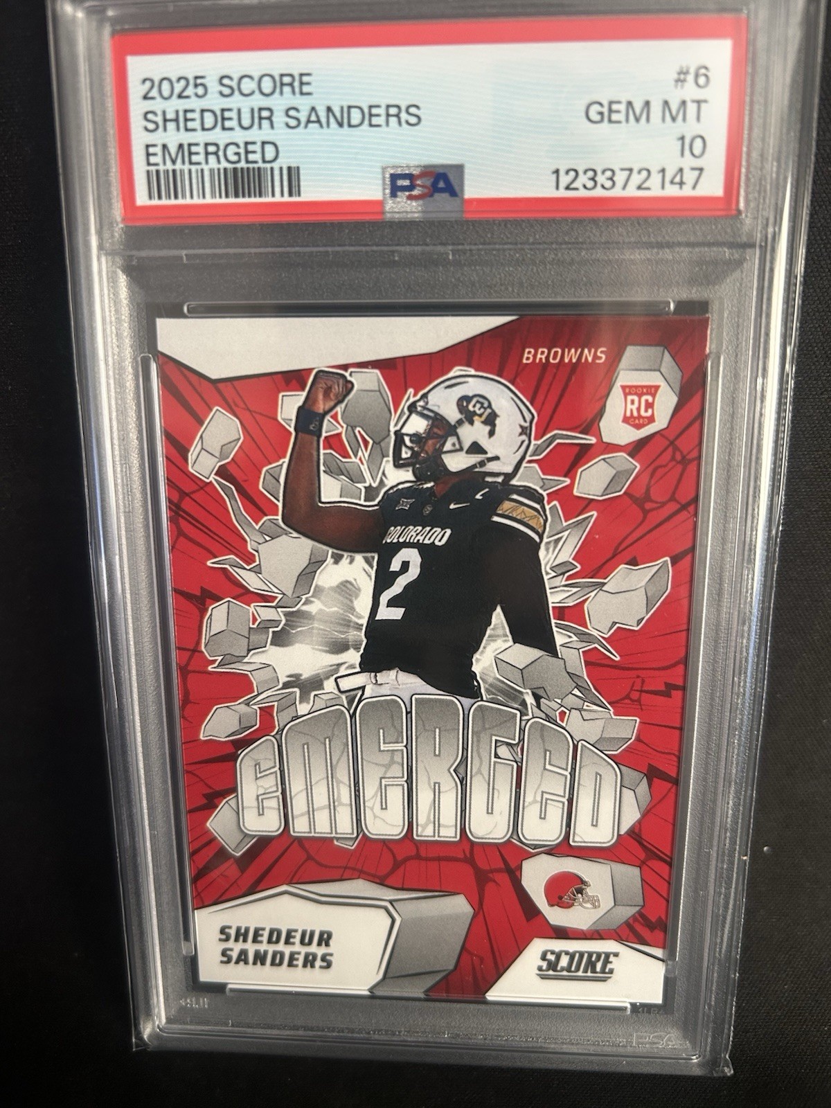 Shedeur Sanders Panini Score Emerged #6 Base