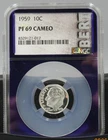 1959 Roosevelt Dime NGC PF 69 CAMEO