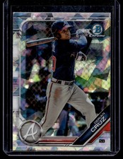 2019 Bowman Chrome Rookie Cracked Ice Derian Cruz RC Atlanta Braves