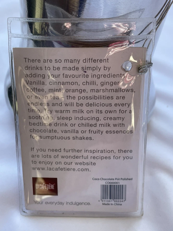 Panela e espumador de chocolate quente La Cafetiere Coco Stovetop 35 oz. Capacidade - Imagem 4 de 4