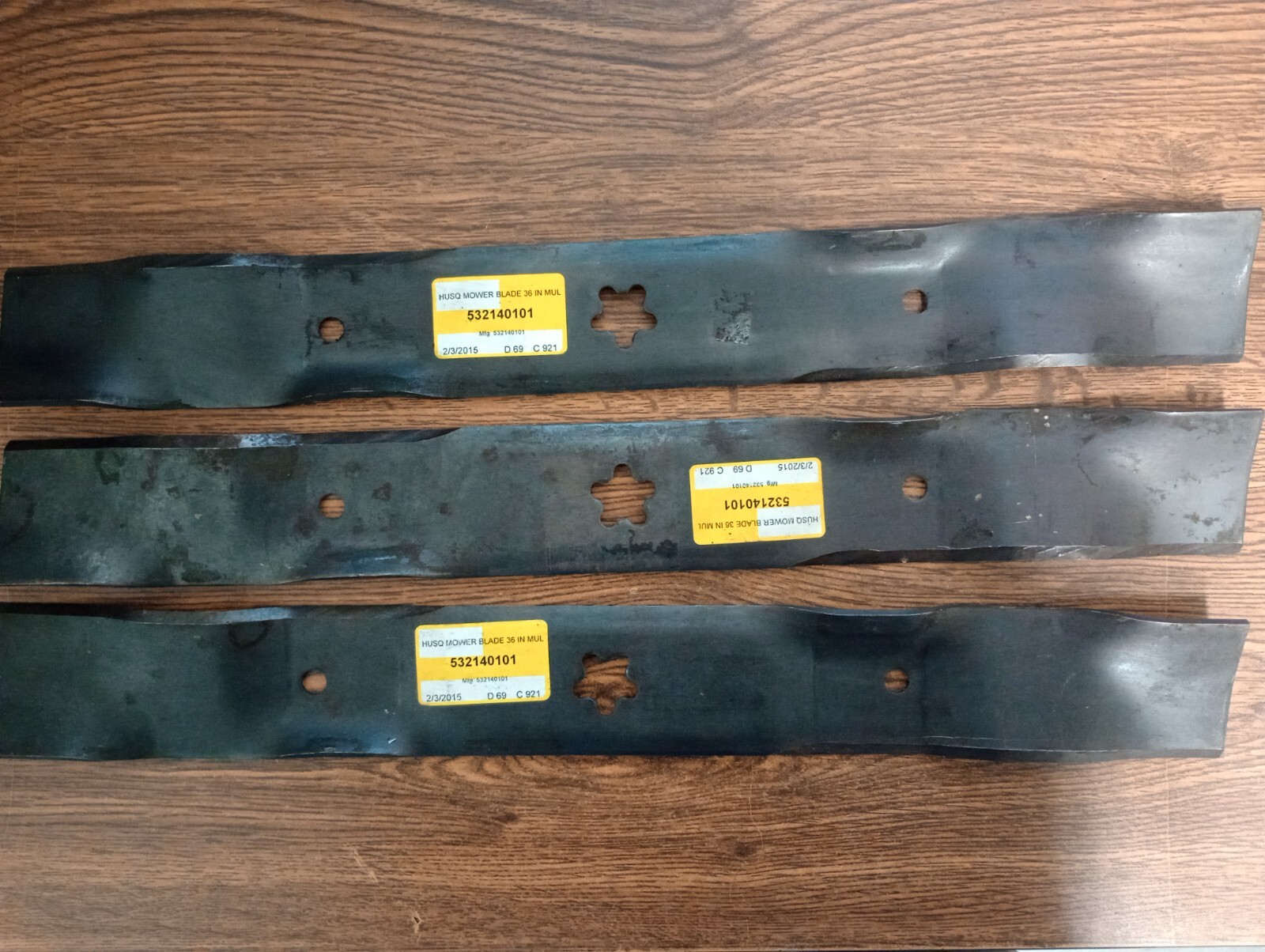 Husqvarna 36-Inch Mower Blade Set 532140101 3-Pack ELX 140101 14-06