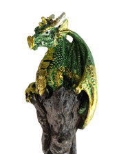 Magiczna różdżka Smok Smok Magia Mag Dekoracja Wicca LARP Czary Czarodziej Ściana Magia