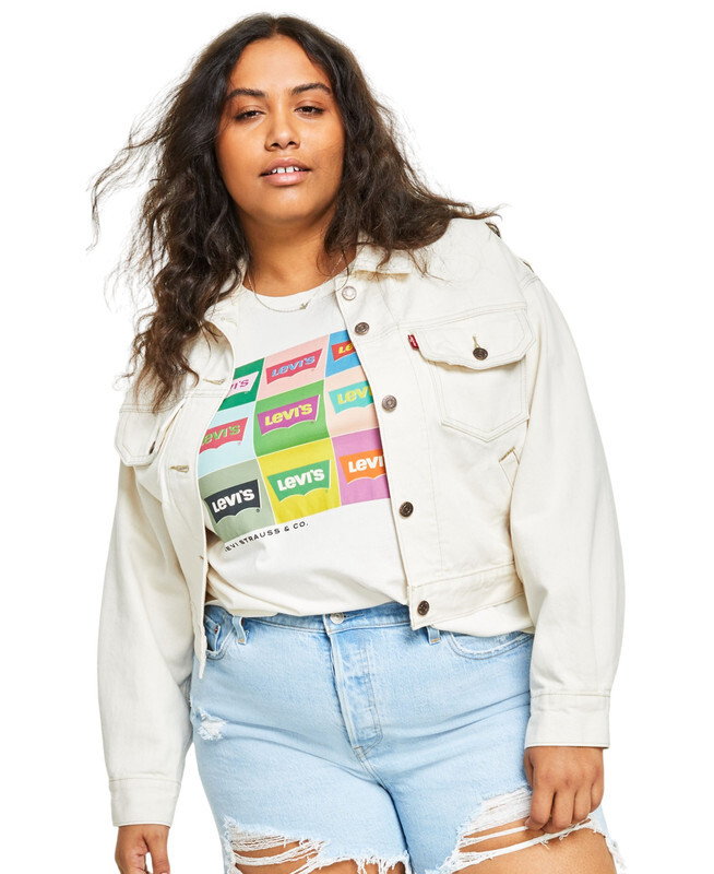 Trucker Jacket Plus Size Denim Jacket Cropped Levi's Women's Plus