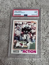 1982 TOPPS FOOTBALL CARD PSA 9 DALLAS COWBOYS EVERSON WALLS IN ACTION