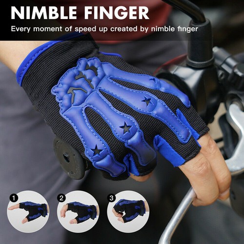 Mens Half Finger Cycling Gloves Breathable Shockproof MTB Mountain Bike Gloves - Picture 6 of 26