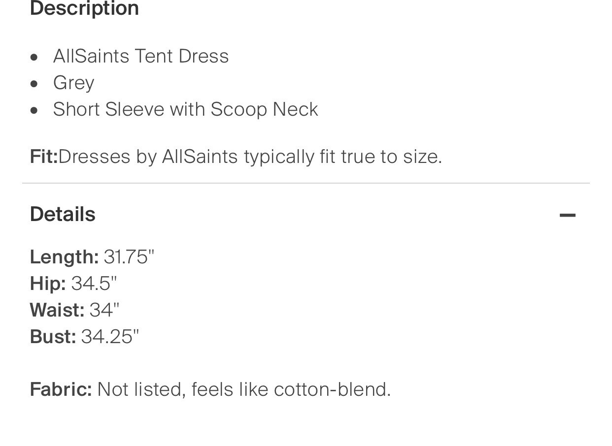 allsaints Authentic solid light heather gray shor… - image 8