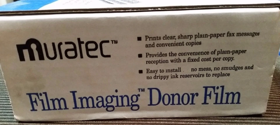 Muratec Fax Donor Film 2 Rolls OEM Genuine New for Muratec M4700 M4500 machines Foto 3 de 4