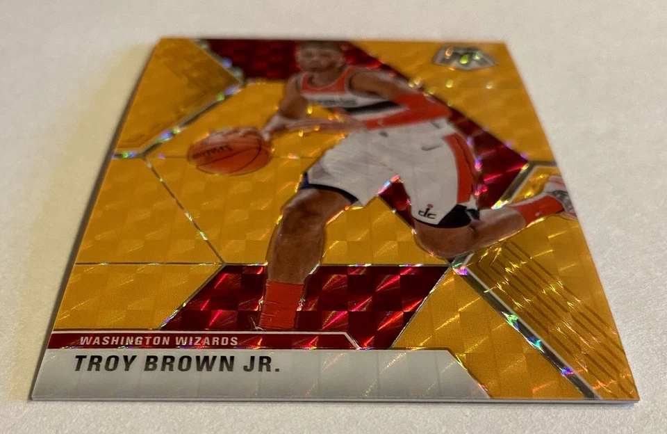 2019-20 Mosaic Troy Brown Orange Fluorescent Prizm Refractor SSP #d 25/25 Lakers - Image 3 of 4