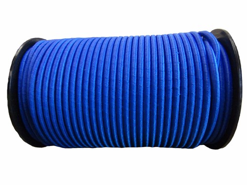 CAVO/CORDA AMMORTIZZATORE ELASTICO BLU 8mm x 50m Barca Bungy - Foto 4 di 4