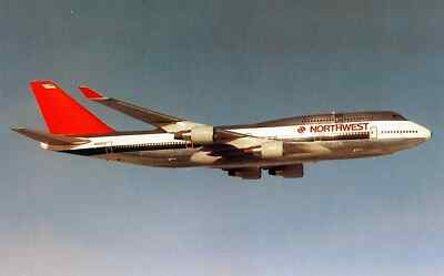 NORTHWEST AIRLINES Boeing 747 Retro Classic Jet Plane Picture Photo 8x10