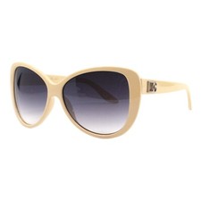 Women's Oversized Sunglasses Designer Style Butterfly Frame Beige UV400