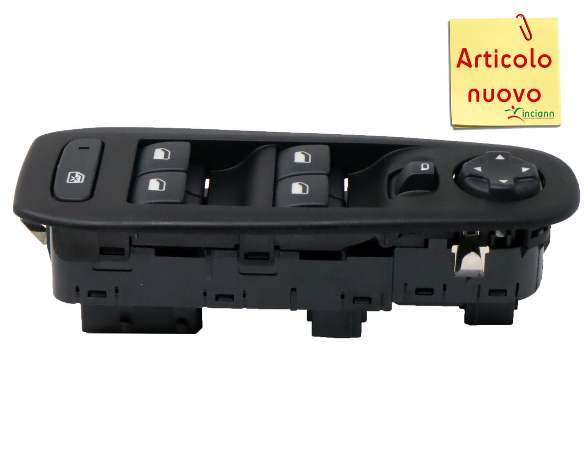 Pulsantiera Finestra Auto Per Citroen C2 C3 E Peugeot 1007 - Interruttore 4 Pin, Ricambio OEM 6554.L7