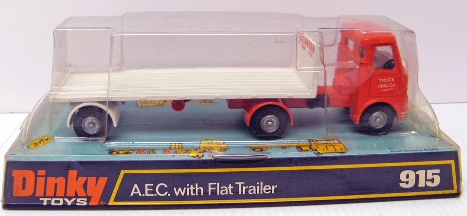AEC Semi Truck w/Flat Trailer Dinky 915 England MB - Image 2 of 4